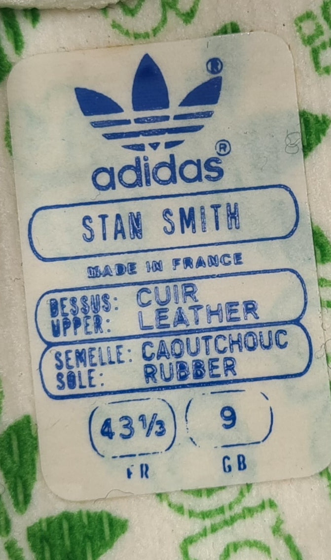 *NEW* Vintage 1980s Adidas Stan Smith Made in France UK 9 / EUR 43 1/3