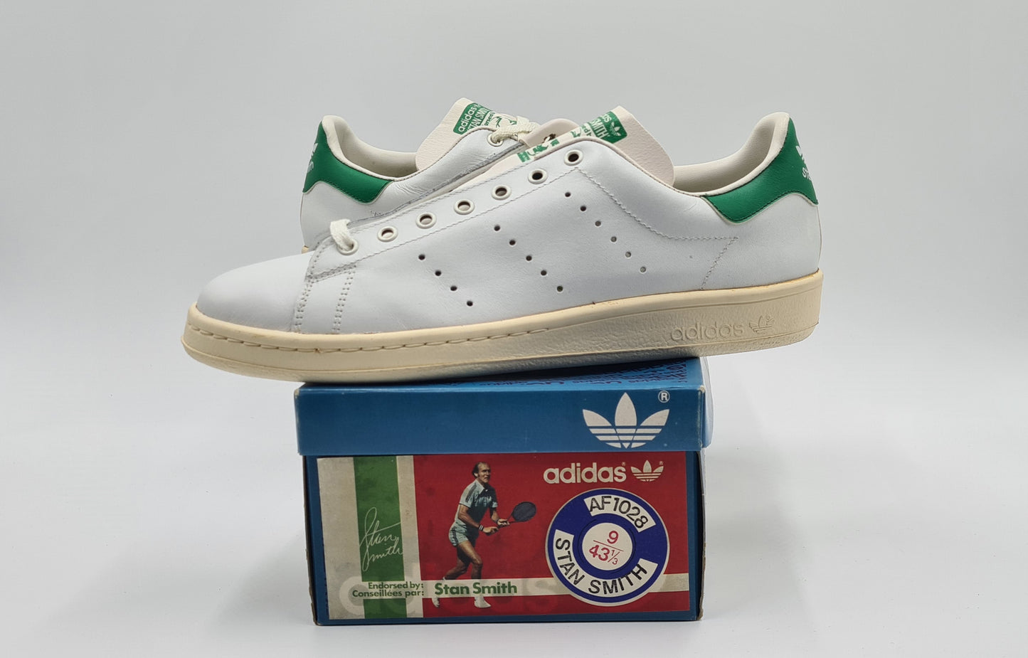 *NEW* Vintage 1980s Adidas Stan Smith Made in France UK 9 / EUR 43 1/3