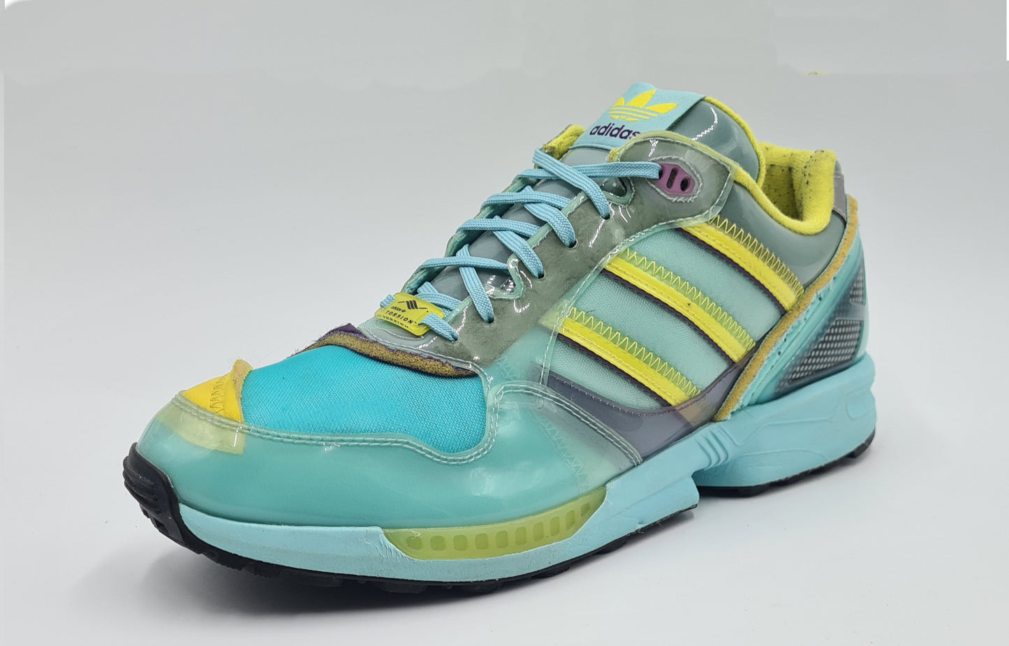 *VGC* 2020 Adidas ZX 6000 'Inside Out' XZ 0006 Aqua UK 10 / EUR 44 2/3