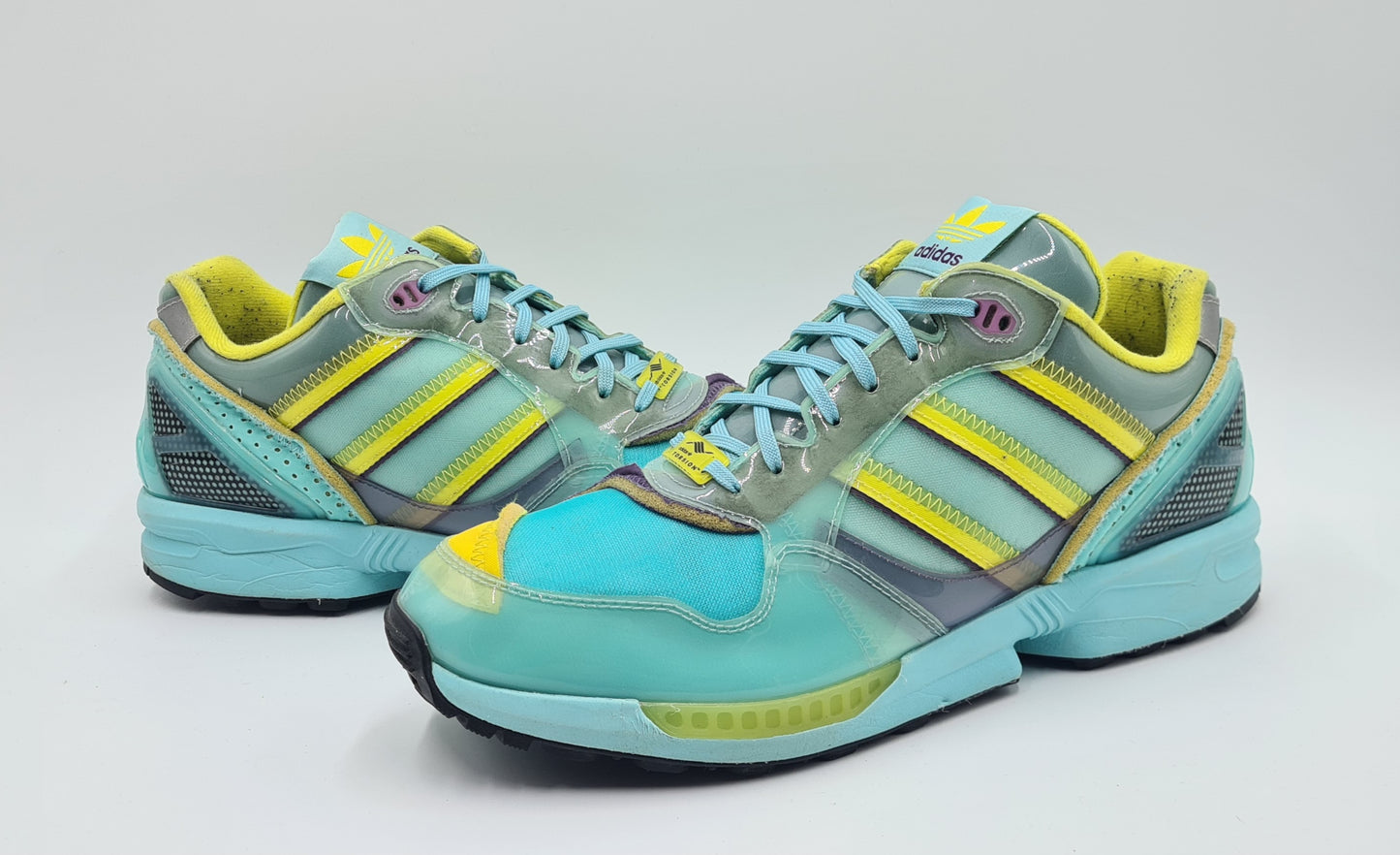 *VGC* 2020 Adidas ZX 6000 'Inside Out' XZ 0006 Aqua UK 10 / EUR 44 2/3