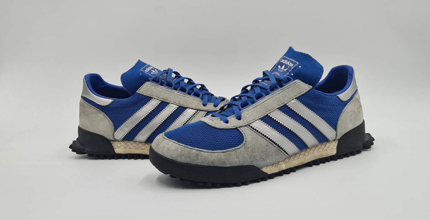 *Guter Zustand* 2017 Adidas Marathon TR Blau UK 9 / EUR 43 1/3